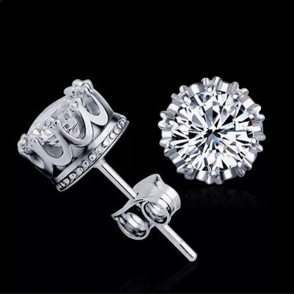 SWAROVSKI 925 silver EARRINGS CZ 2carot cz💍 - Picture 5 of 6